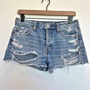 American Eagle Y2K Mid Rise Shorts Size 4 Distressed Cut Off Daisy Dukes Women's
